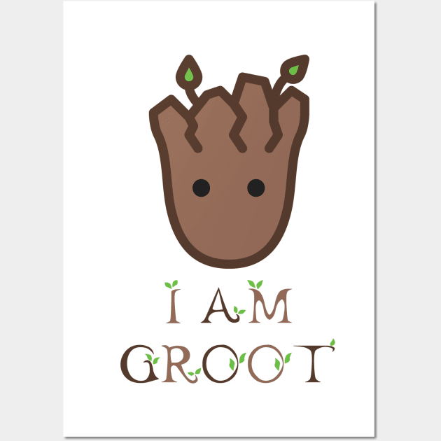 I am Groot Wall Art by darmaninmatt